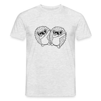 Équipe 2 dabbing Hedgehogs - T-shirt homme - gris chiné - Devant - AI Model Male 178 dark (178cm)