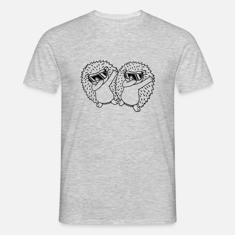 Team 2 dabbing Hedgehogs - Men's T-Shirt - heather grey