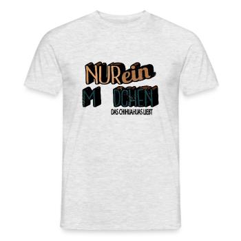 chihuahua bachhund doggie lustig lustiger spruch - Männer T-Shirt - Grau meliert - Vorne - AI Model Male 178 dark (178cm)