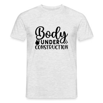 21 carrosserie en construction - T-shirt homme - gris chiné - Devant - AI Model Male 178 dark (178cm)