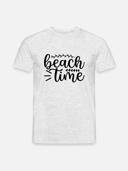 4 beach time - Men's T-Shirt - heather grey