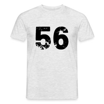 56 - Männer T-Shirt - Grau meliert - Vorne - AI Model Male 178 dark (178cm)