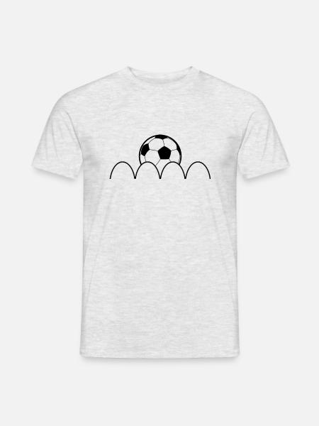 Fußball Soccer - Männer T-Shirt - Grau meliert