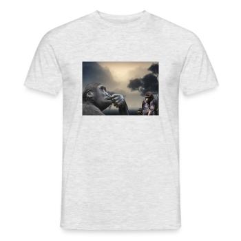 Gorillas - Männer T-Shirt - Grau meliert - Vorne - AI Model Male 178 dark (178cm)