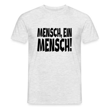 Ein Mensch - Männer T-Shirt - Grau meliert - Vorne - AI Model Male 178 dark (178cm)