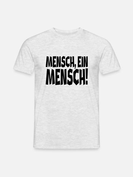 Ein Mensch - Männer T-Shirt - Grau meliert