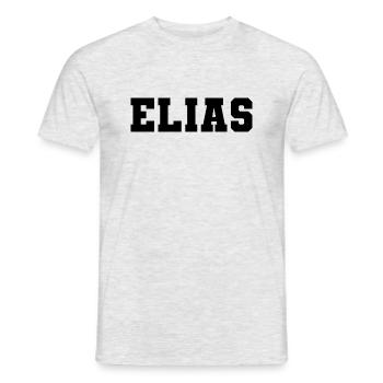 Name - Elias - Men's T-Shirt - heather grey - Front - AI Model Male 178 dark (178cm)