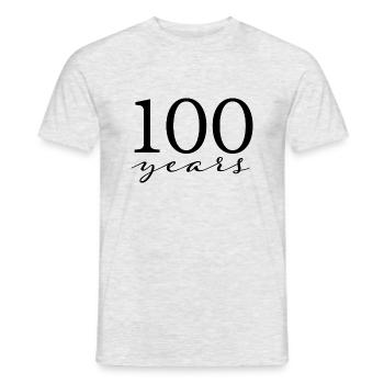 100 ans - T-shirt homme - gris chiné - Devant - AI Model Male 178 dark (178cm)