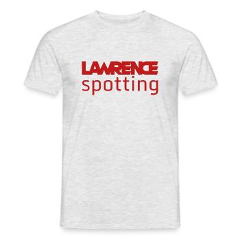 Lawrence Spotting Brand red - Men's T-Shirt - heather grey - Front - AI Model Male 178 dark (178cm)