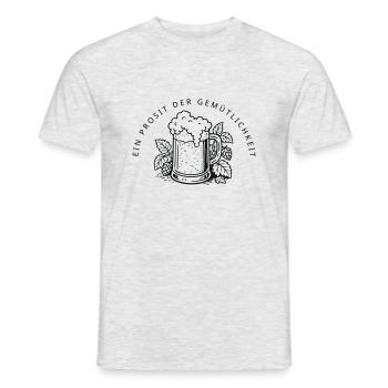 Ein Prosit der Gemütlichkeit - Männer T-Shirt - Grau meliert - Vorne - AI Model Male 178 dark (178cm)