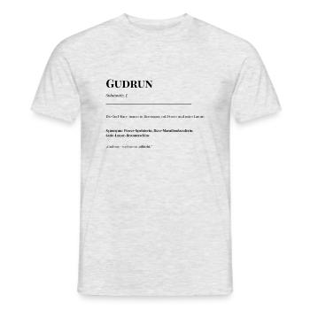 Gudrun - Männer T-Shirt - Grau meliert - Vorne - AI Model Male 178 dark (178cm)