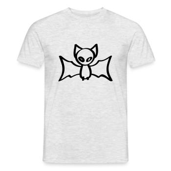 bat halloween bat - Men's T-Shirt - heather grey - Front - AI Model Male 178 dark (178cm)