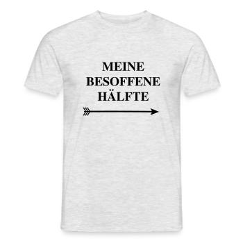 ma moitié ivre - T-shirt homme - gris chiné - Devant - AI Model Male 178 dark (178cm)
