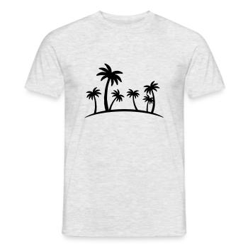 beach palm - Männer T-Shirt - Grau meliert - Vorne - AI Model Male 178 dark (178cm)