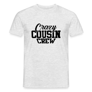 Verrückte Cousin Crew Lustige Familiencousins - Männer T-Shirt - Grau meliert - Vorne - AI Model Male 178 dark (178cm)