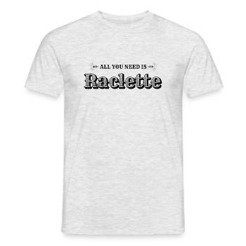 All you need is raclette - T-shirt homme - gris chiné - Devant - AI Model Male 178 dark (178cm)