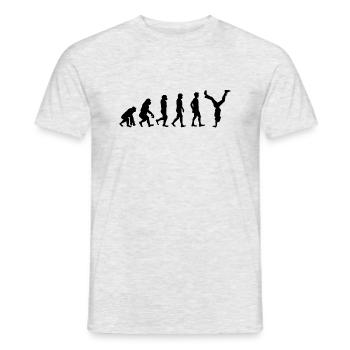 Piste évolution gymnaste acrobatie gymnastique - T-shirt homme - gris chiné - Devant - AI Model Male 178 dark (178cm)