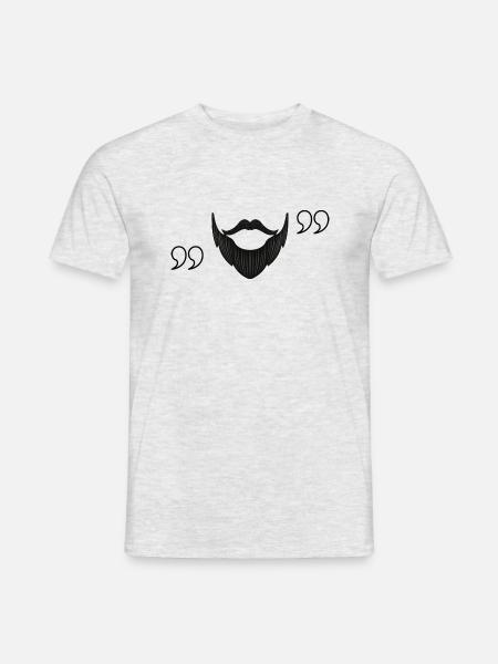 Bart Gänsefüße Bart Frisör Firseure Bärte - Männer T-Shirt - Grau meliert