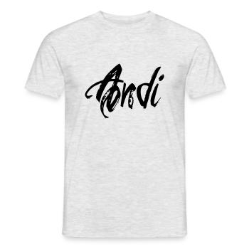 andi - Männer T-Shirt - Grau meliert - Vorne - AI Model Male 178 dark (178cm)