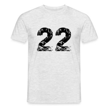 22 - Men's T-Shirt - heather grey - Front - AI Model Male 178 dark (178cm)