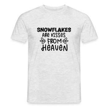 Snowflakes are kisses from Heaven - Männer T-Shirt - Grau meliert - Vorne - AI Model Male 178 dark (178cm)