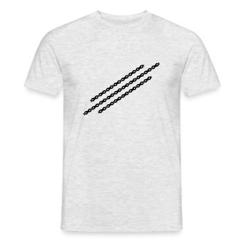 Triatlon svømme cykelløb - Mænd T-shirt - grå meleret - Foran - AI Model Male 178 dark (178cm)