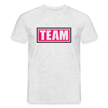 team - Männer T-Shirt - Grau meliert - Vorne - AI Model Male 178 dark (178cm)