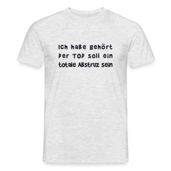 der Tod ein totaler Absturz I cooler Spruch - Männer T-Shirt - Grau meliert - Vorne - AI Model Male 178 dark (178cm)