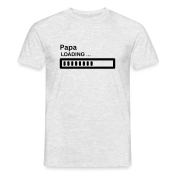 Papa loading - Men's T-Shirt - heather grey - Front - AI Model Male 178 dark (178cm)