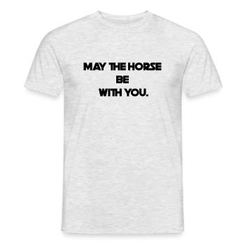 May The Horse be with You - Men's T-Shirt - heather grey - Front - AI Model Male 178 dark (178cm)