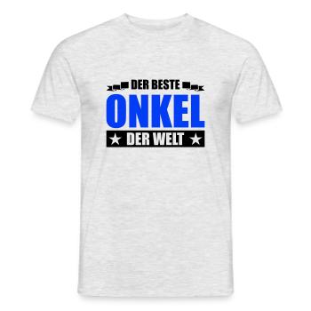 beste onkel - Männer T-Shirt - Grau meliert - Vorne - AI Model Male 178 dark (178cm)