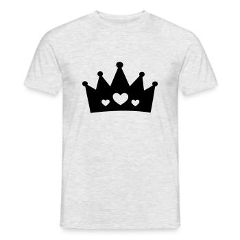 Crown (crown) 05.2 - Men's T-Shirt - heather grey - Front - AI Model Male 178 dark (178cm)