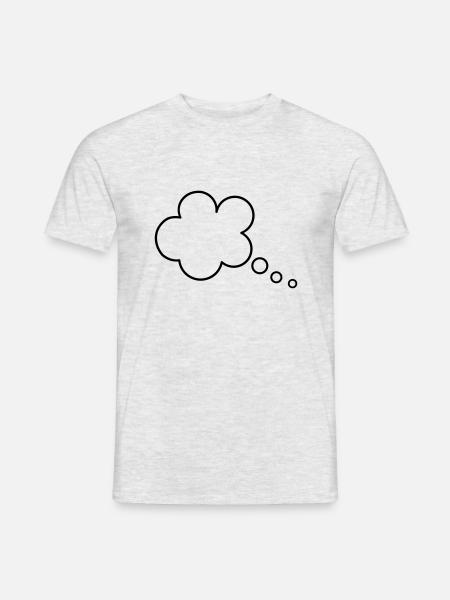 Thinking Bubble Speech Bubble Thinking Motif Clipart Template - Men's T-Shirt - heather grey
