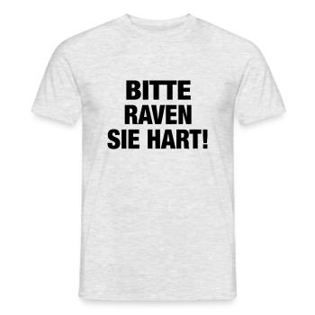 bitte raven sie hart2 - Männer T-Shirt - Grau meliert - Vorne - AI Model Male 178 dark (178cm)