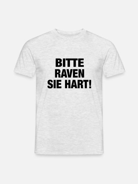 bitte raven sie hart2 - Männer T-Shirt - Grau meliert
