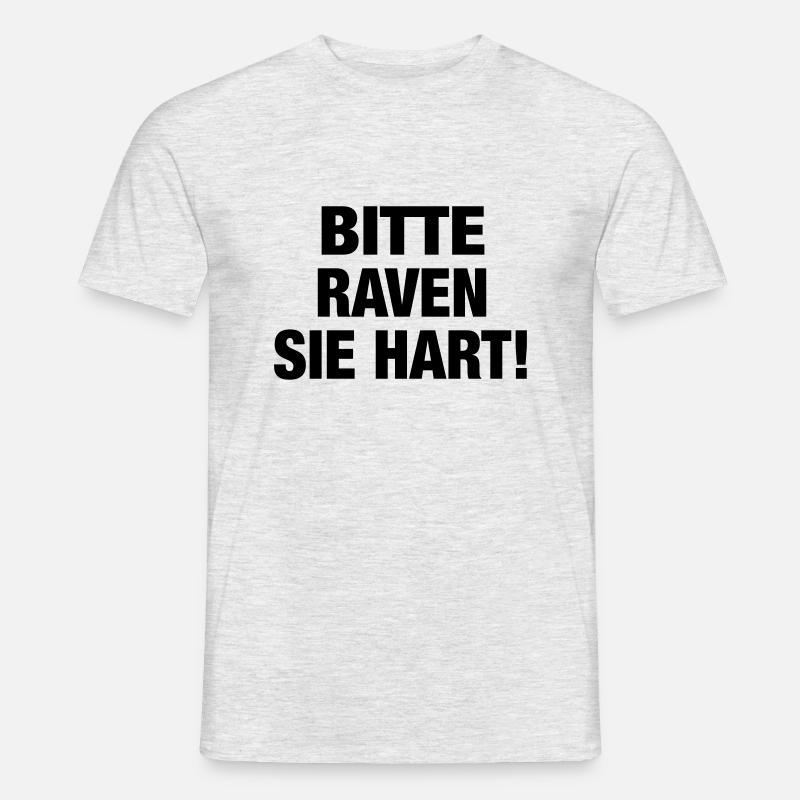 bitte raven sie hart2 - Männer T-Shirt - Grau meliert