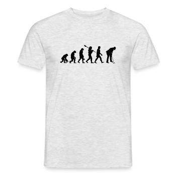 Golf Evolution vom Affen zum Golfspieler - Männer T-Shirt - Grau meliert - Vorne - AI Model Male 178 dark (178cm)