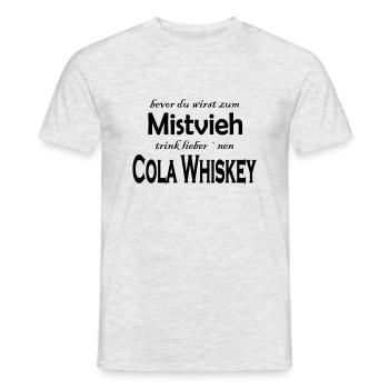 Mistvieh Whiskey - T-shirt homme - gris chiné - Devant - AI Model Male 178 dark (178cm)