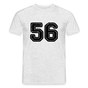 56 - Männer T-Shirt - Grau meliert - Vorne - AI Model Male 178 dark (178cm)