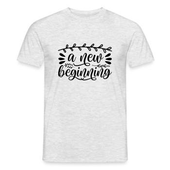 23 Un nouveau départ - T-shirt homme - gris chiné - Devant - AI Model Male 178 dark (178cm)