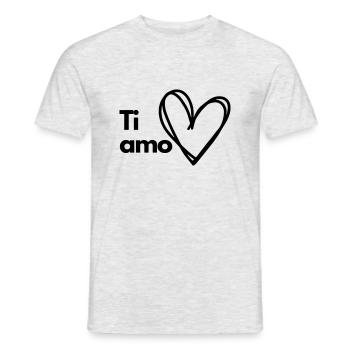 Ti amo - Männer T-Shirt - Grau meliert - Vorne - AI Model Male 178 dark (178cm)