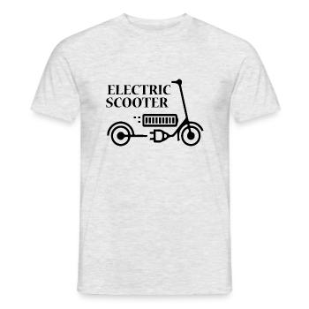 E-Scooter Roller - Männer T-Shirt - Grau meliert - Vorne - AI Model Male 178 dark (178cm)