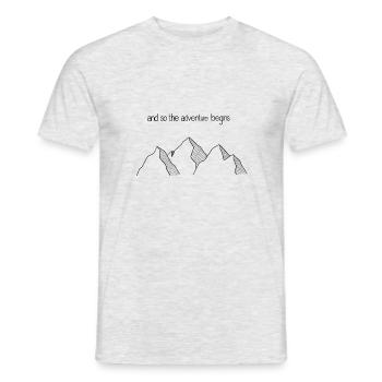Adventure - Männer T-Shirt - Grau meliert - Vorne - AI Model Male 178 dark (178cm)