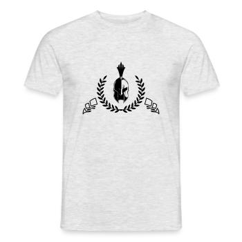 Sparta Helmet - Men's T-Shirt - heather grey - Front - AI Model Male 178 dark (178cm)