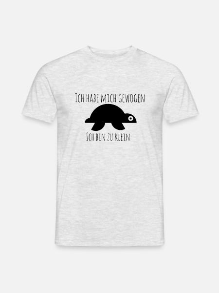 ich habe mich gewogen ich bin zu klein - Männer T-Shirt - Grau meliert