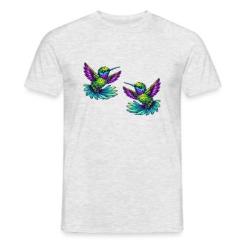 kolibri vogel 2 - Männer T-Shirt - Grau meliert - Vorne - AI Model Male 178 dark (178cm)