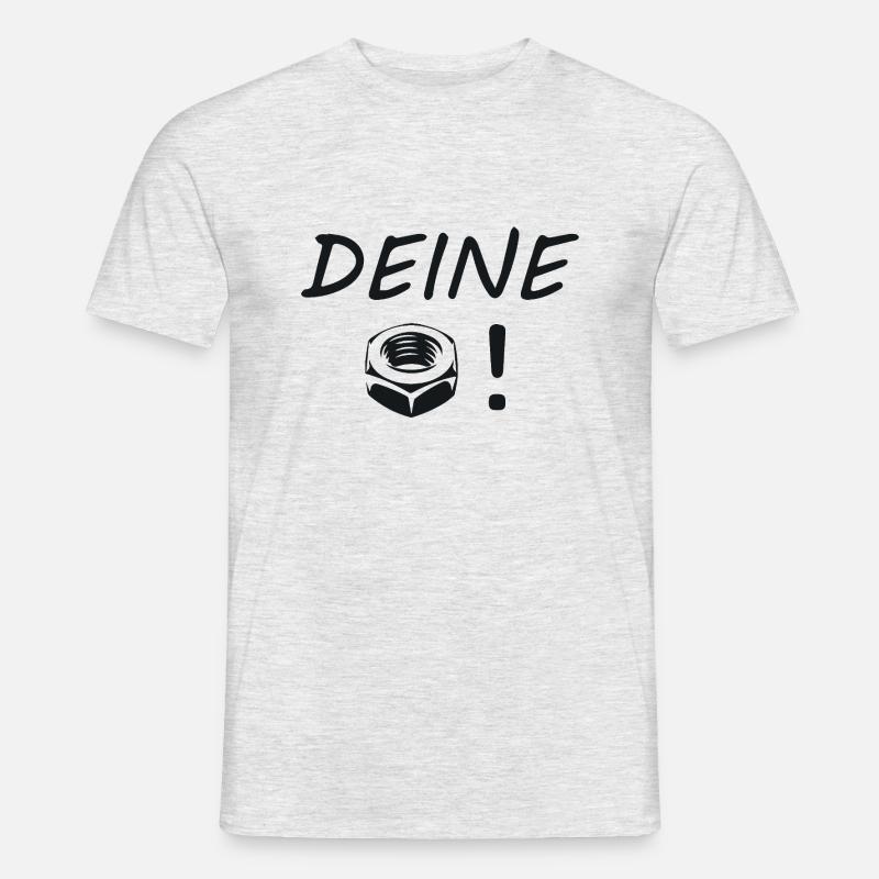 Deine Mutter lustig - Männer T-Shirt - Grau meliert