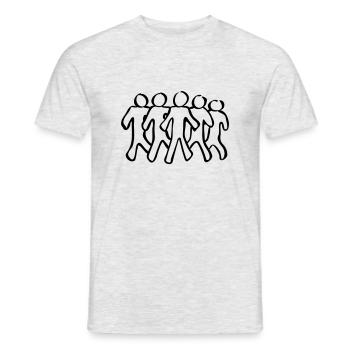 team players - Men's T-Shirt - heather grey - Front - AI Model Male 178 dark (178cm)