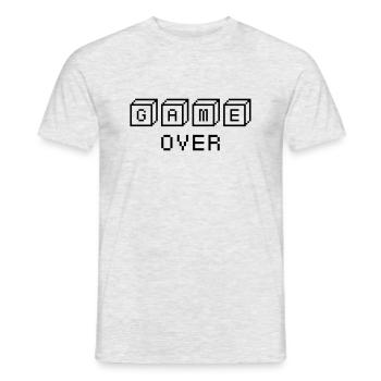 GAME OVER - T-shirt homme - gris chiné - Devant - AI Model Male 178 dark (178cm)