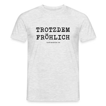 fröhlich - Männer T-Shirt - Grau meliert - Vorne - AI Model Male 178 dark (178cm)